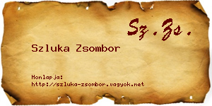 Szluka Zsombor névjegykártya