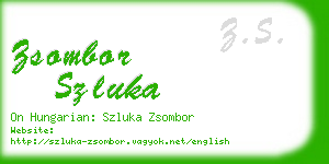 zsombor szluka business card